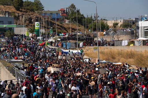 Greece seeks shelter for thousands after refugee camp fire