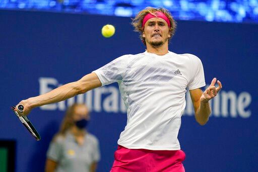 The Latest: Zverev rallies to reach US Open final in 5 sets