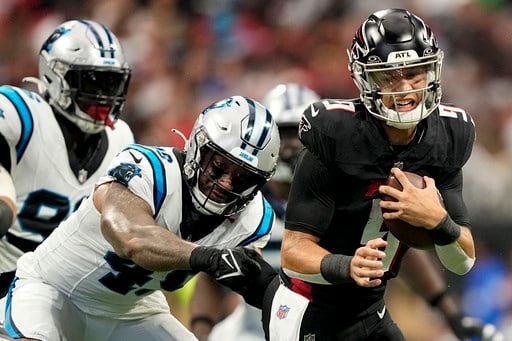 NFL: Bijan Robinson scores 1st NFL touchdown in Atlanta Falcons' 24-10 win  vs Carolina Panthers