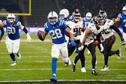 Taylor runs for 244 yards and 3 TDs for Colts in 31-25 OT win over Falcons in Berlin