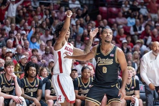Braden Smith scores 29 and No. 2 Purdue tops No. 8 Alabama in season's first top-10 matchup