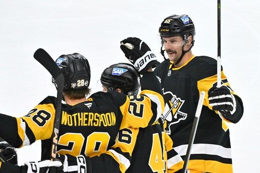 Crosby and Malkin score as the Penguins shut out the Predators 4-0 in Stockholm