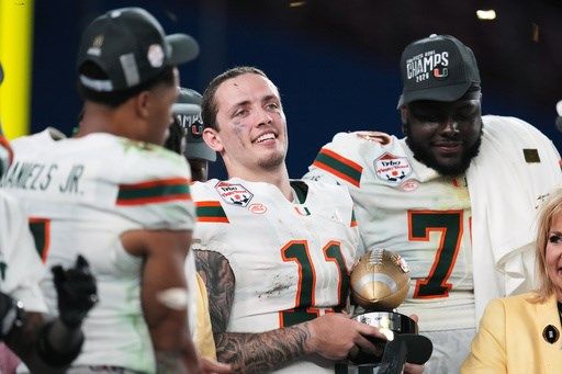 Carson Beck's college career set to end when Miami faces Indiana in College Football Playoff finale