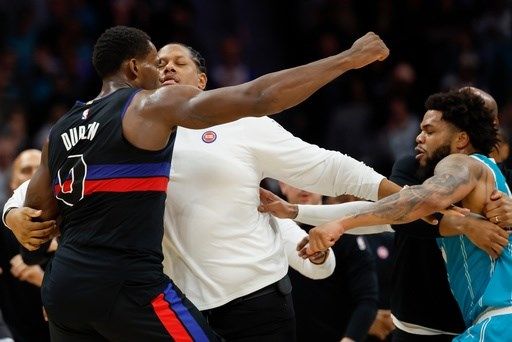 Fight between Pistons and Hornets results in four players being ejected